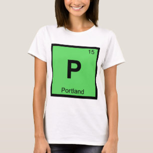 T-shirts P - Símbolo da Tabela Periódica da Química da Cida