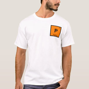 T-shirts P - Símbolo da Tabela Periódica Química da Cidade