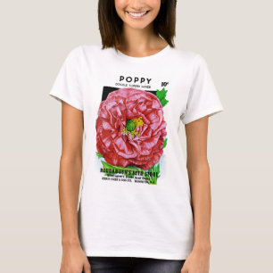 T-shirts Pacote de Semente de Vintage Poppy