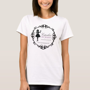 T-shirts Padaria elegante T'Shirt da silhueta do cupcake