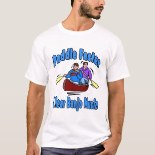 T-shirts Paddle mais rápido que ouço música Banjo