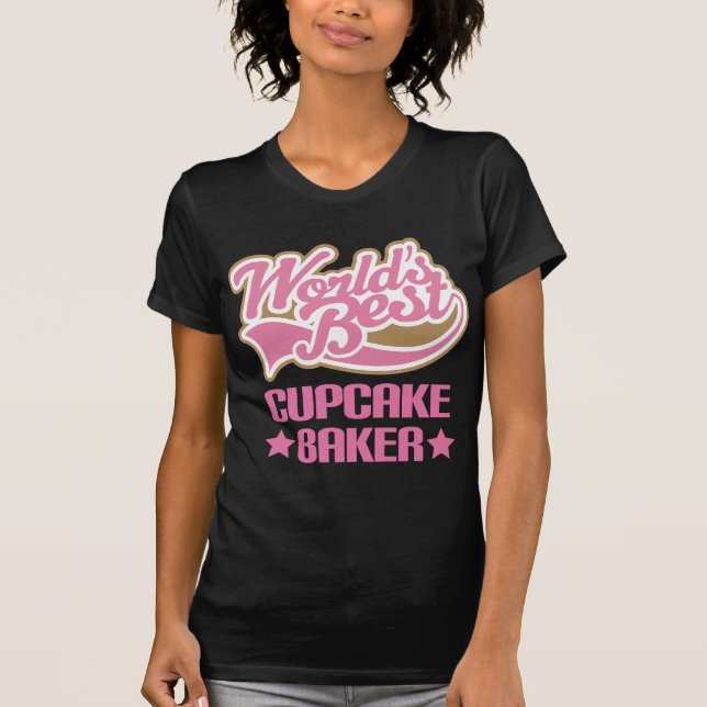 T-shirts Padeiro bonito do cupcake (Frente)