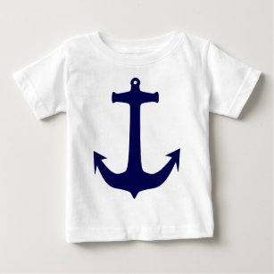 T-shirts Padrão de âncora náutica azul