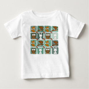 T-shirts Padrão de Bloqueio de Animais da Floresta