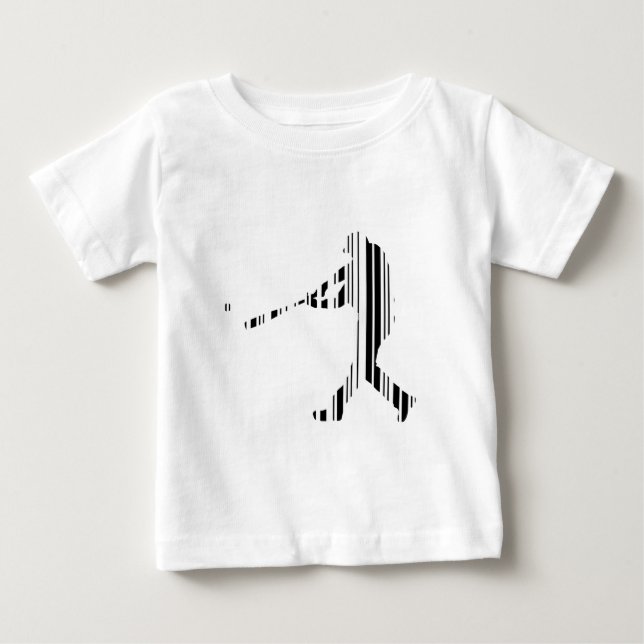 T-shirts Padrão de Design de Jogador de Esportes em Código  (Frente)