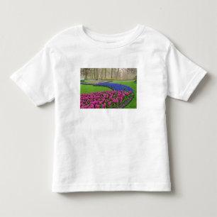 T-shirts Padrão de Jacinto-de-uva, tulipas e 2