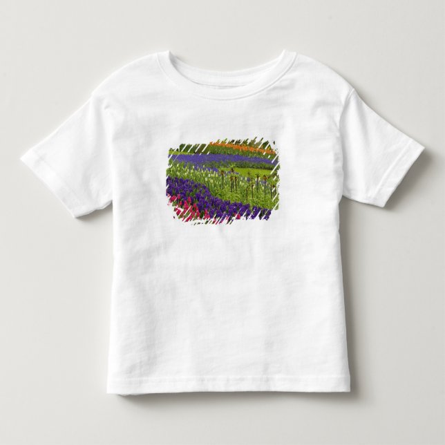 T-shirts Padrão de tulipas jacinto e Jacinto-dos-jardins (Frente)