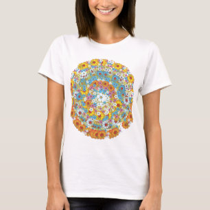 T-shirts Padrão floral dos anos 60
