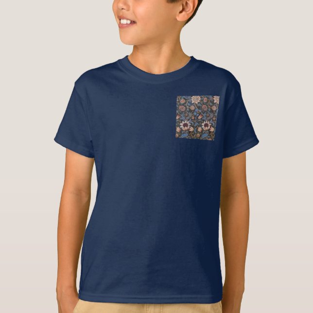 T-shirts Padrão William Morris Evenlode: Vintage Temperamen (Frente)