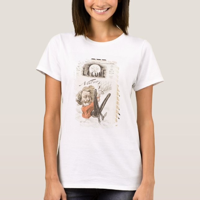 T-shirts Página de título do Nadar (1820-1910) de 'La Lune' (Frente)