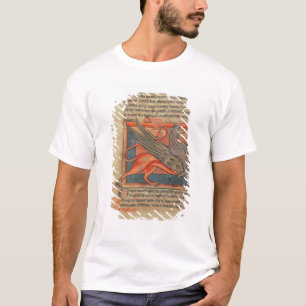 T-shirts Página do texto com uma ilustração de um grifo