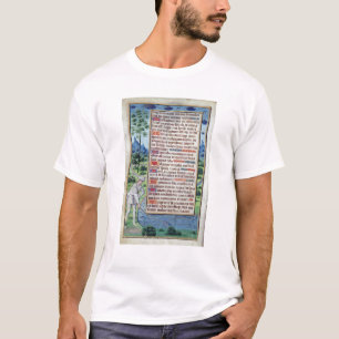 T-shirts Página do texto Latin com beira