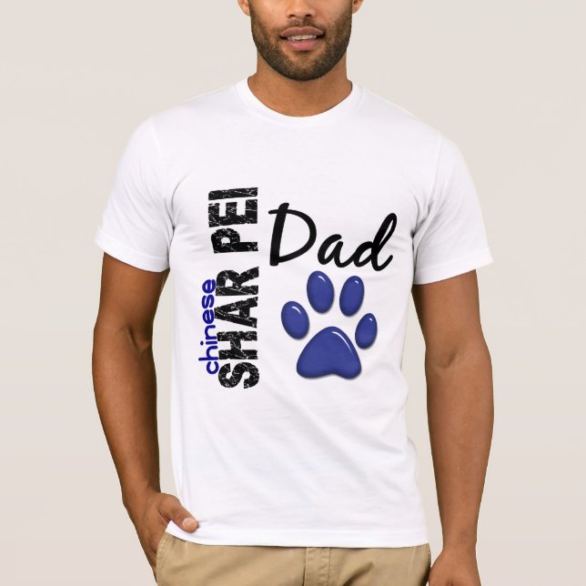 T-shirts Pai 2 de Shar Pei do chinês (Frente)