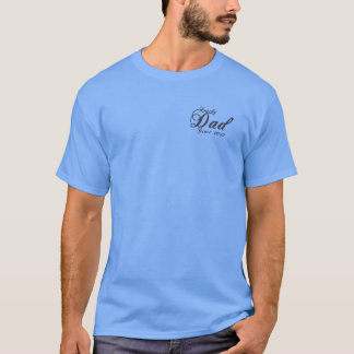 T-shirts Pai afortunado desde (psto em seu ano do