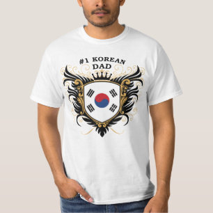 T-shirts Pai coreano do número um