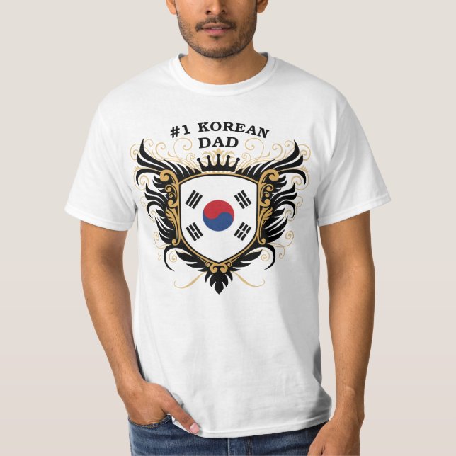 T-shirts Pai coreano do número um (Frente)