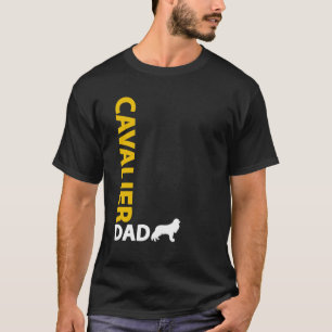 T-shirts Pai descuidado do Spaniel de rei Charles