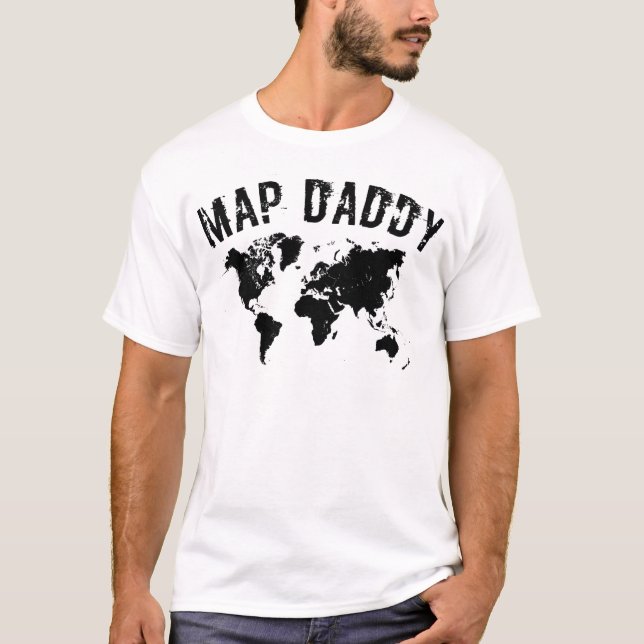 T-shirts Pai do mapa (Frente)
