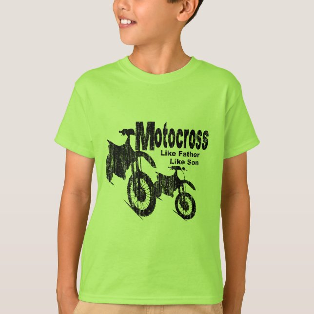 T-shirts Pai/Filho Motocross (Frente)