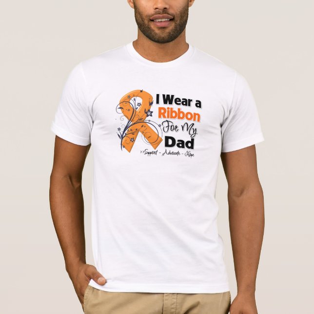 T-shirts Pai - fita da leucemia (Frente)