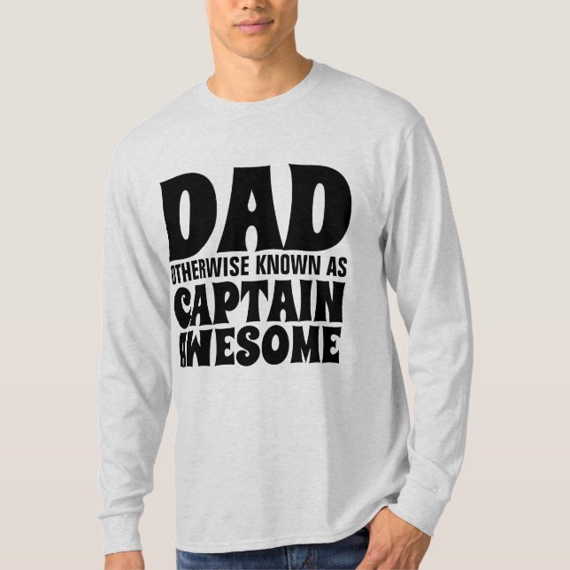 T-Shirts PAI FUNNY CAPTAIN AWESOME (Frente)