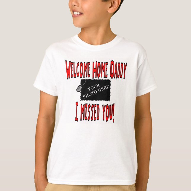 T-shirts Pai Home bem-vindo personalizado do USMC (Frente)