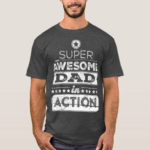 T-shirts Pai impressionante super na obscuridade da ação