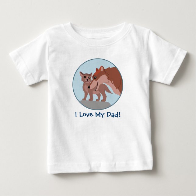 T-shirts Pai Lobo e Filhote (Frente)