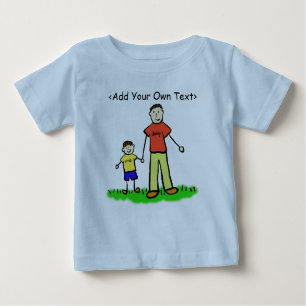 T-shirts Pai & Me Little Boy Shirt Brunette (Ambos os lados