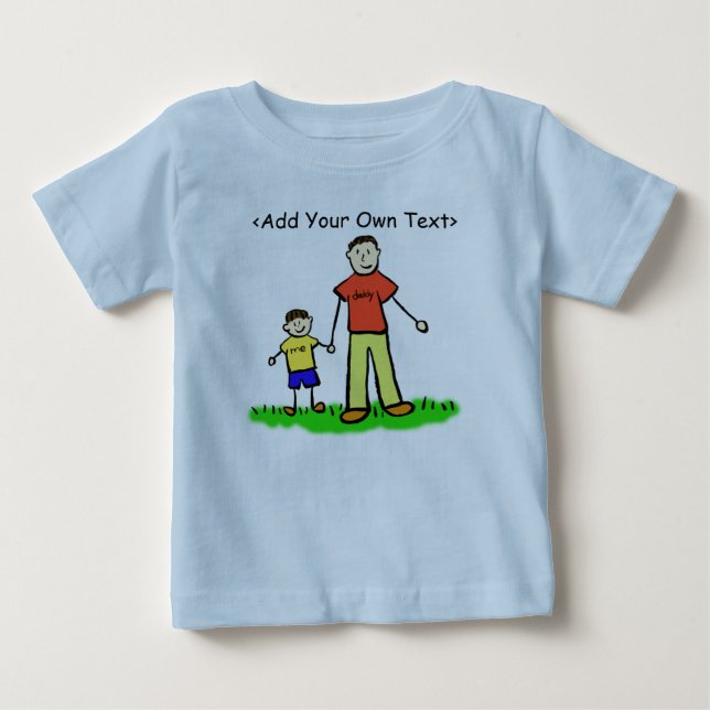 T-shirts Pai & Me Little Boy Shirt Brunette (Ambos os lados (Frente)