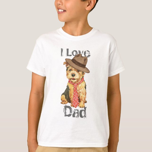 T-shirts Pai Norwich Terrier (Frente)