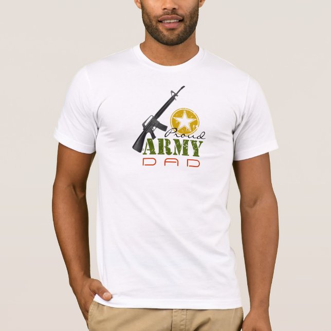 T-shirts Pai orgulhoso do exército (Frente)