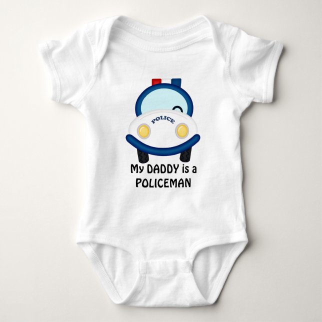 T-shirts Pai Policial Unisex baby je (Frente)
