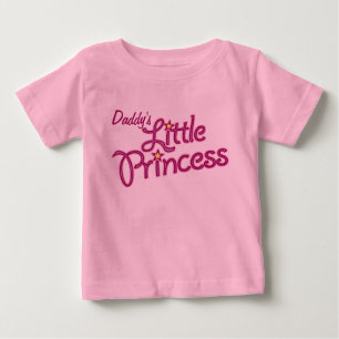 T-shirts Pai, Princesa, com texto gráfico, de cor rosa