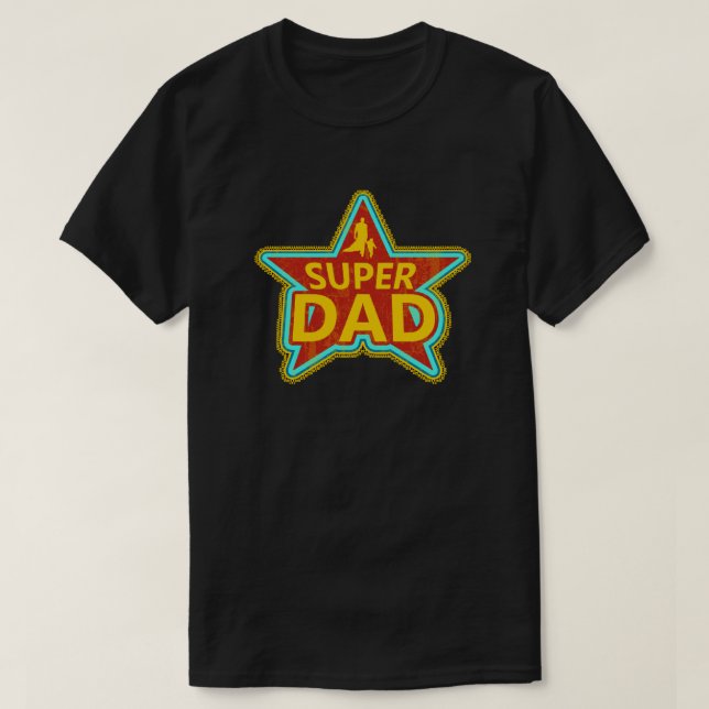 T-shirts Pai super da estrela (Frente do Design)