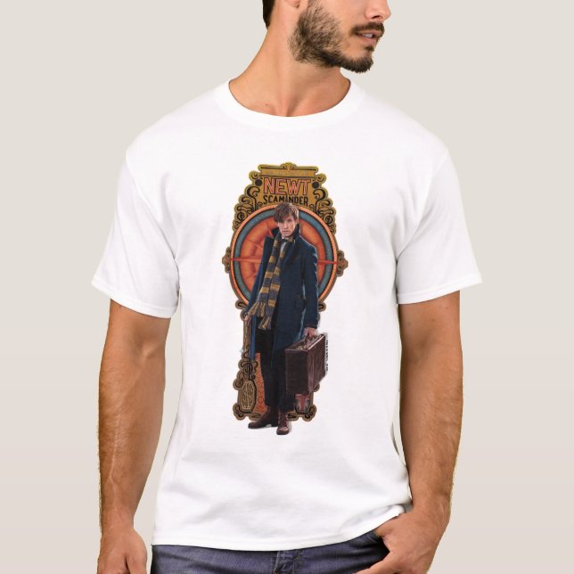 T-shirts Painel NEWT SCAMANDER™ Art Nouveau em pé (Frente)