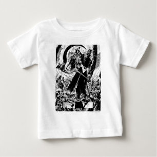 T-shirts Painel preto do corpo da lanterna - preto e branco