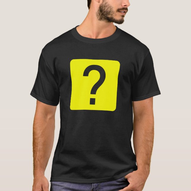 T-shirts Painel Quadrado com Ponto de Interrogação (Frente)