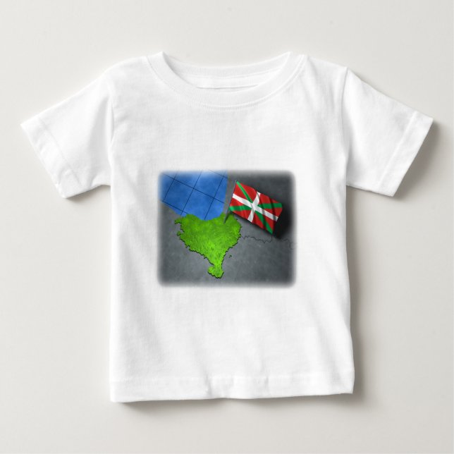 T-shirts País Basque com sua própria bandeira (Frente)
