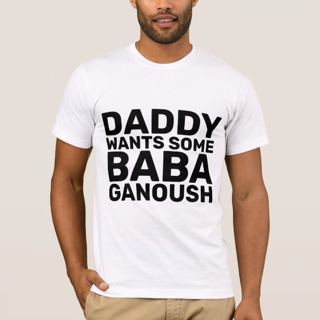 T-Shirts PAIS DE HOMENS DE BABA GANOUSH (Frente)