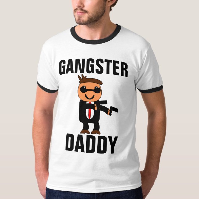 T-Shirts PAIS engraçadas, PAI GANGSTER (Frente)