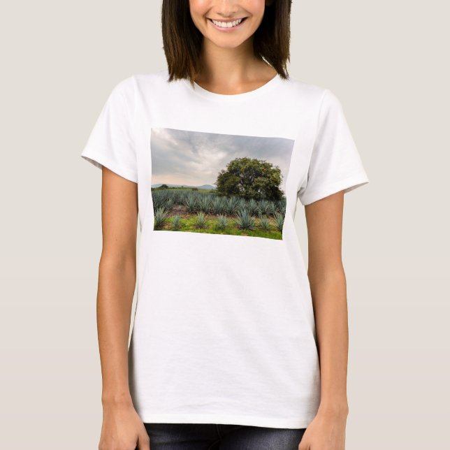 T-shirts Paisagem com agave azul (Frente)