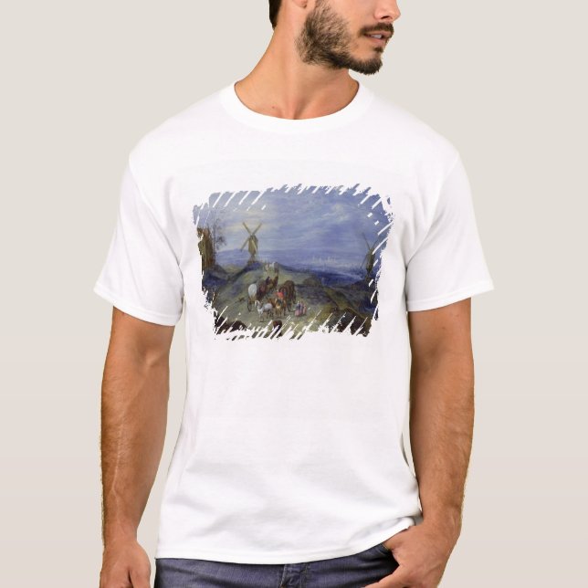 T-shirts Paisagem com dois moinhos de vento, 1612 (Frente)