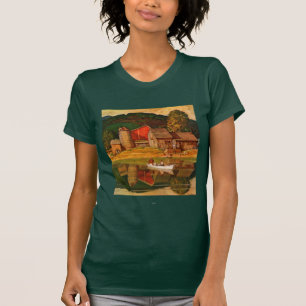 T-shirts Paisagem da lagoa da fazenda pelo hidromel
