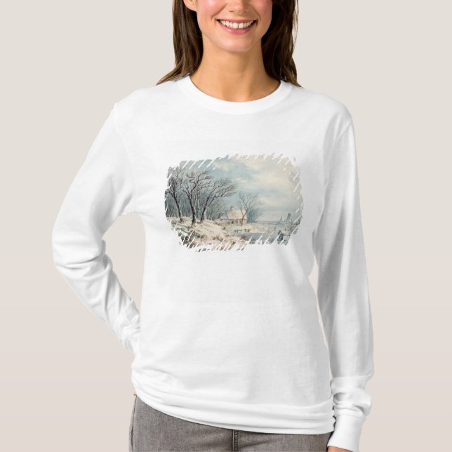 T-shirts Paisagem: Inverno (Frente)