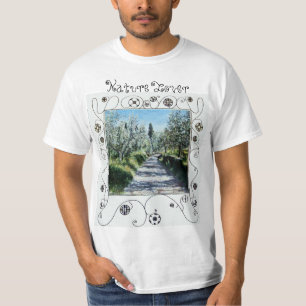 T-SHIRTS PAISAGEM TUSCÂNICA COM TAMPA NATAL DE OLIVEIRAS