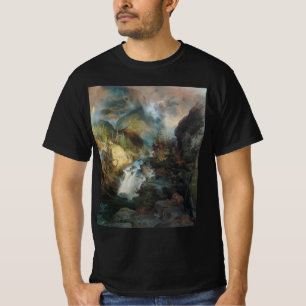 T-shirts Paisagem Vintage Cachoeira nas Montanhas por Moran