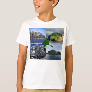 T-shirts Paisagens da rocha da colagem de Alaska
