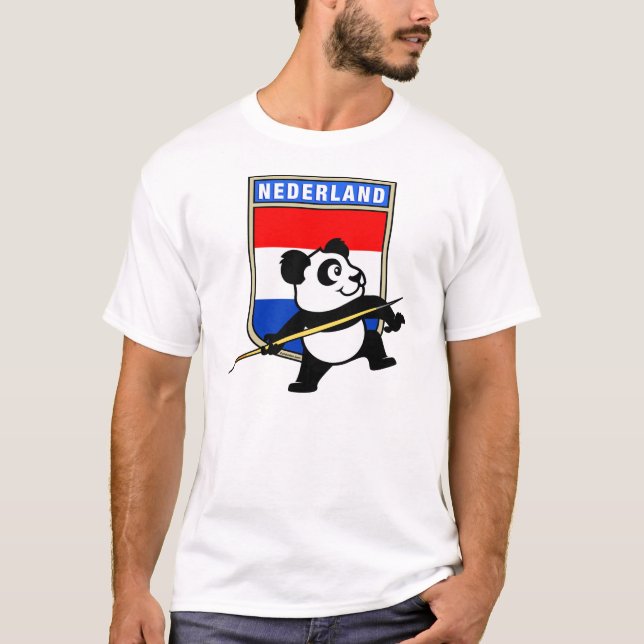 T-shirts Países Baixos Javelin Panda (Frente)