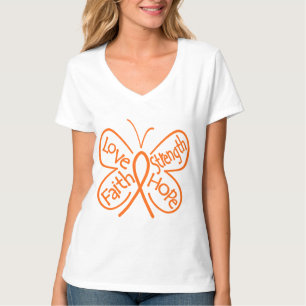 T-shirts Palavras de inspiração da borboleta da esclerose